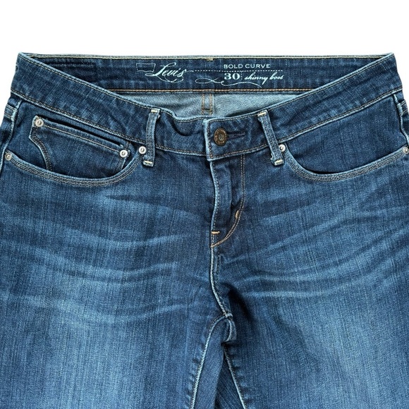 VTG Levi’s Bold Curve Low Rise Skinny Boot Jeans 30X31” Stretch Med Blue Wash - Picture 3 of 5